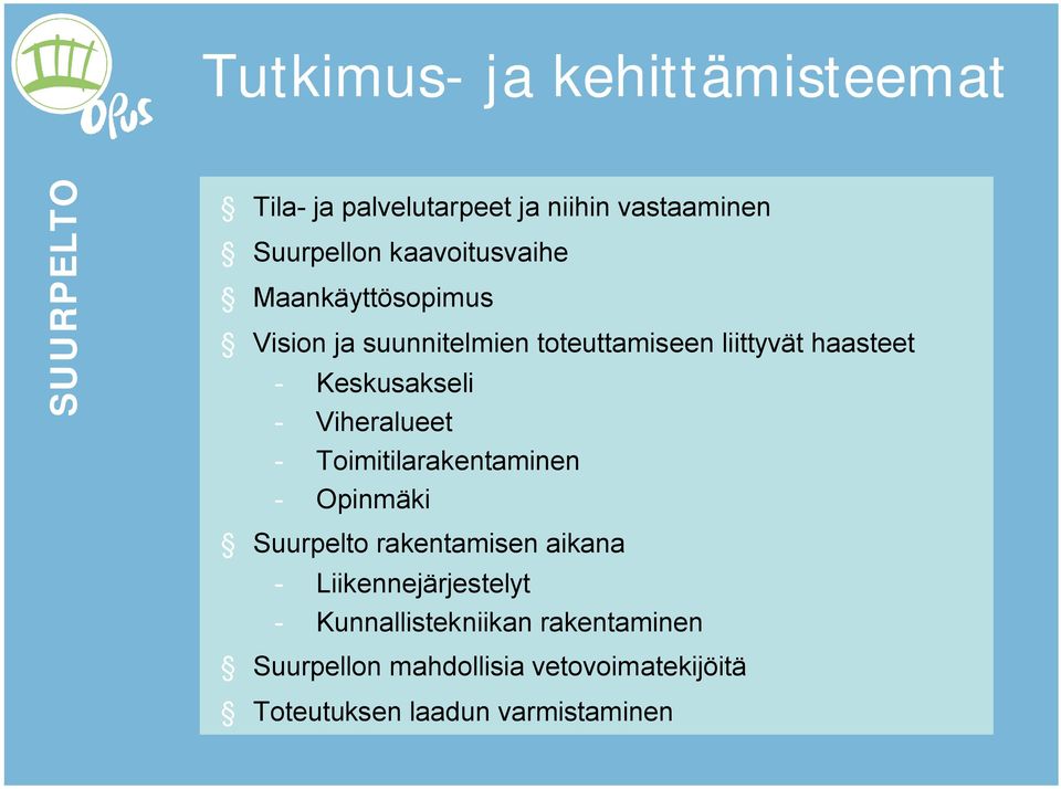 Keskusakseli Viheralueet Toimitilarakentaminen Opinmäki Suurpelto rakentamisen aikana