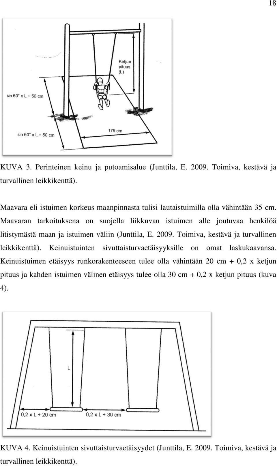 Maavaran tarkoituksena on suojella liikkuvan istuimen alle joutuvaa henkilöä litistymästä maan ja istuimen väliin (Junttila, E. 2009. Toimiva, kestävä ja turvallinen leikkikenttä).