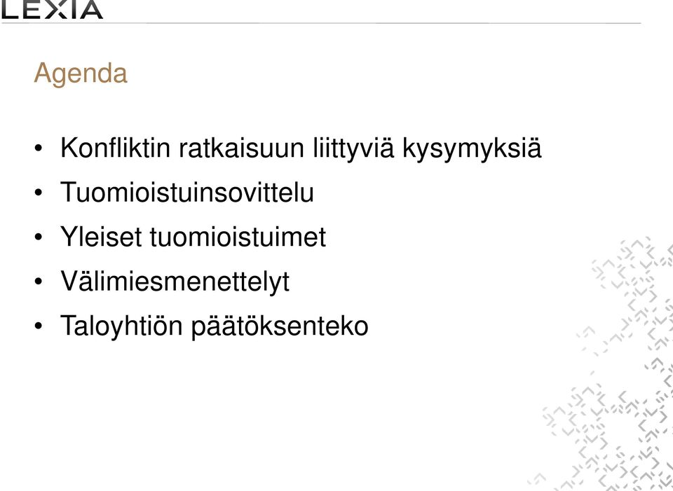 Tuomioistuinsovittelu Yleiset