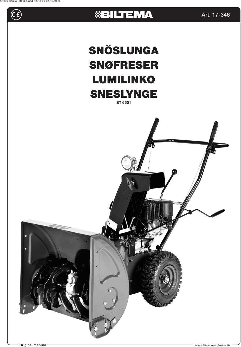 28 Snöslunga Snøfreser