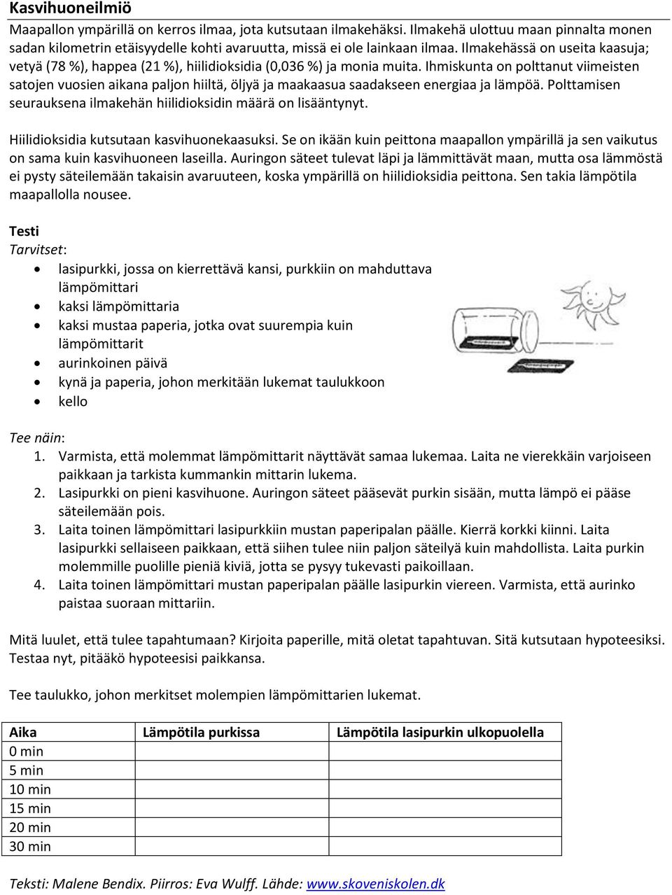 Ihmiskunta on polttanut viimeisten satojen vuosien aikana paljon hiiltä, öljyä ja maakaasua saadakseen energiaa ja lämpöä. Polttamisen seurauksena ilmakehän hiilidioksidin määrä on lisääntynyt.