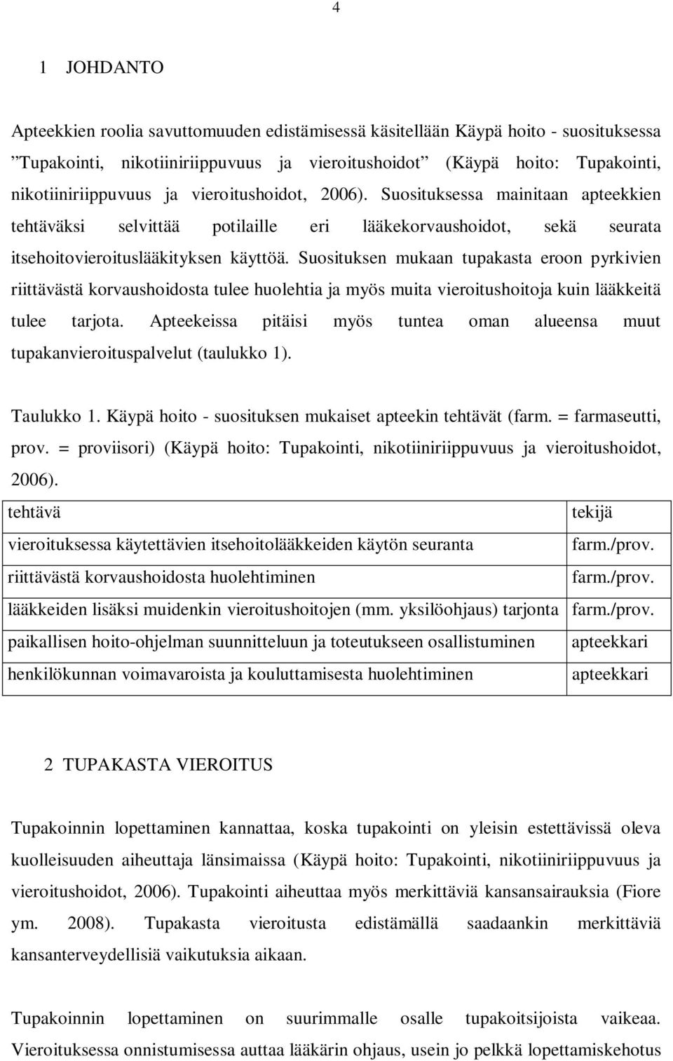 Suosituksen mukaan tupakasta eroon pyrkivien riittävästä korvaushoidosta tulee huolehtia ja myös muita vieroitushoitoja kuin lääkkeitä tulee tarjota.