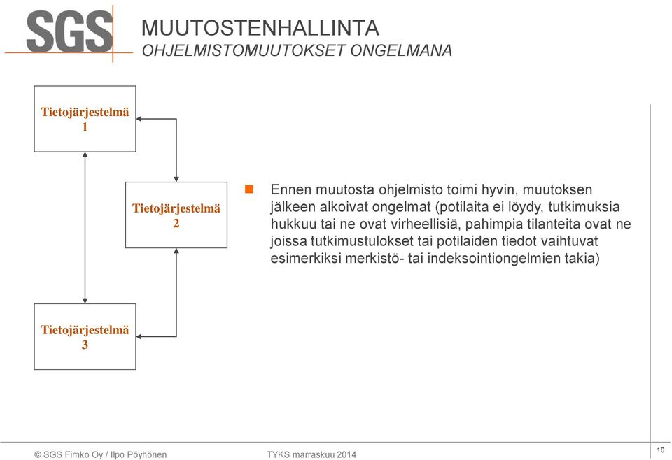 tutkimuksia hukkuu tai ne ovat virheellisiä, pahimpia tilanteita ovat ne joissa tutkimustulokset