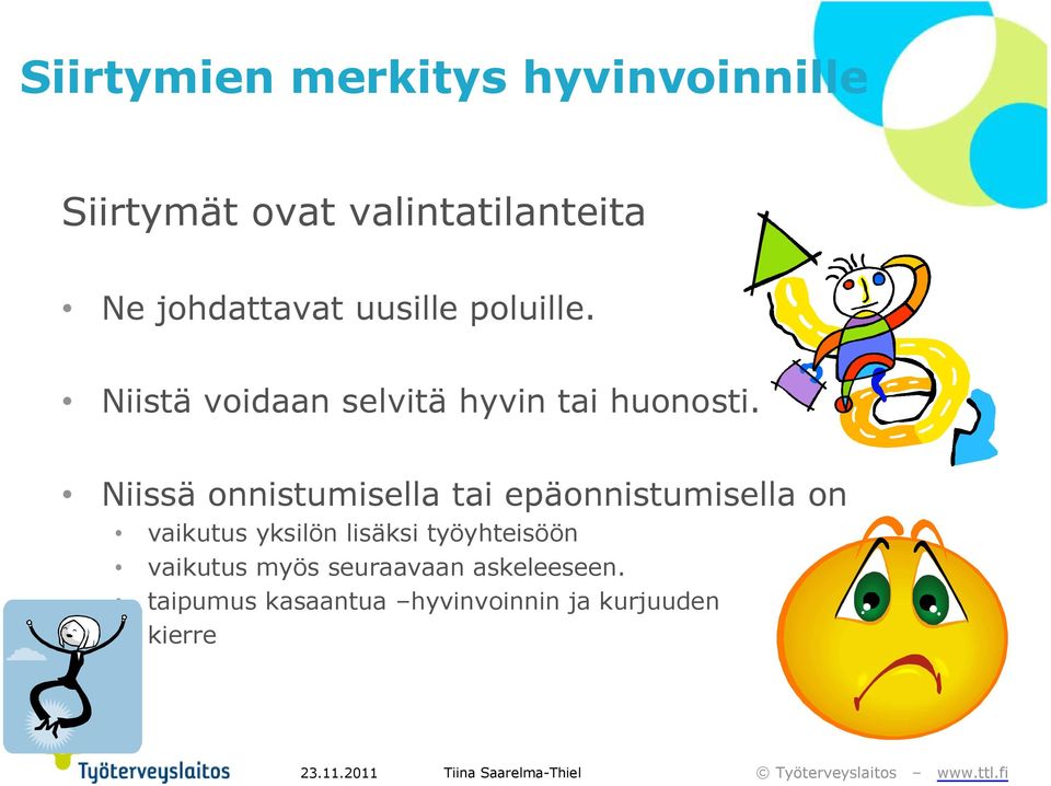 Niissä onnistumisella tai epäonnistumisella on vaikutus yksilön lisäksi