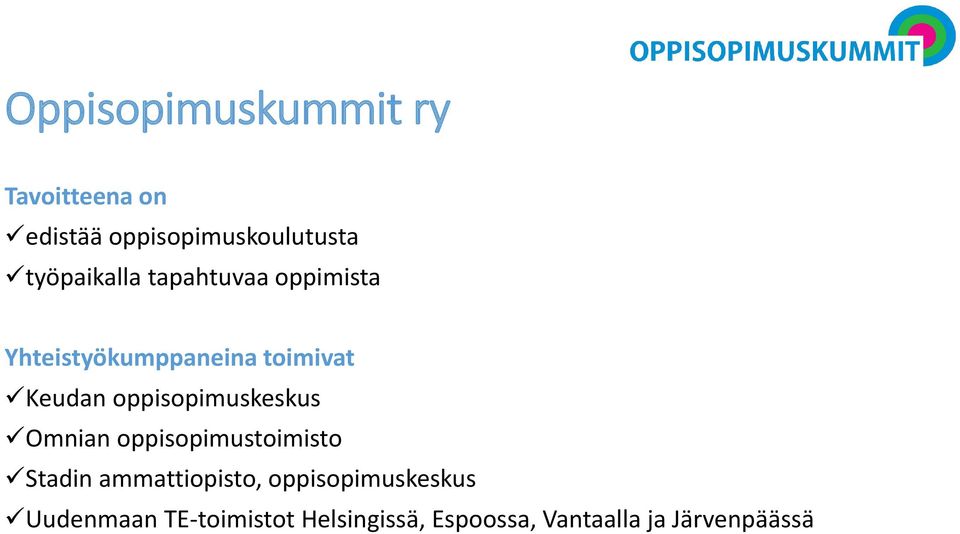 oppisopimuskeskus Omnian oppisopimustoimisto Stadin ammattiopisto,