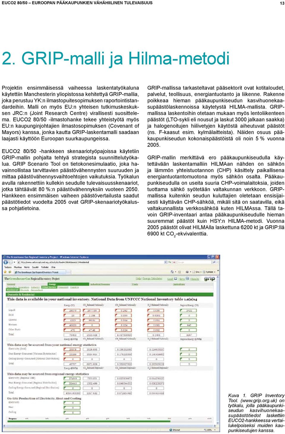 raportointistandardeihin. Malli on myös EU:n yhteisen tutkimuskeskuksen JRC:n (Joint Research Centre) virallisesti suosittelema.