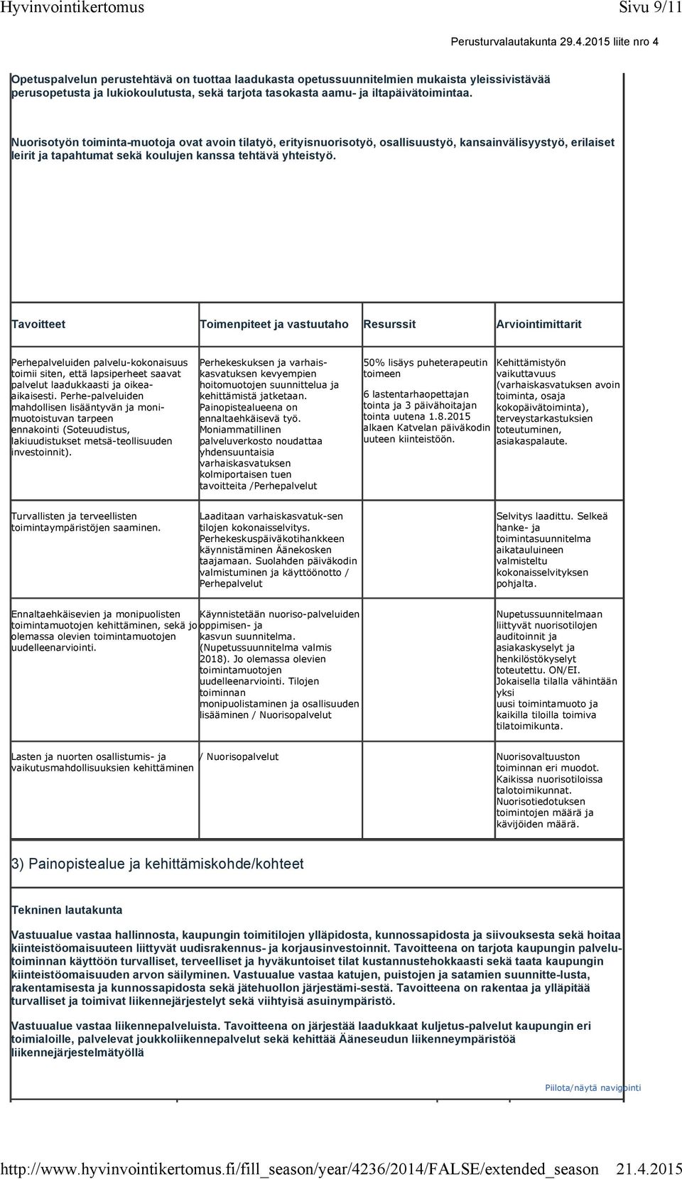 Perhepalveluiden palvelu-kokonaisuus toimii siten, että lapsiperheet saavat palvelut laadukkaasti ja oikeaaikaisesti.