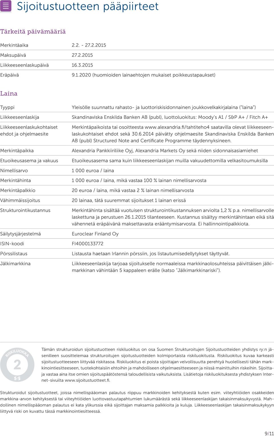 Liikkeeseenlaskupäivä 16