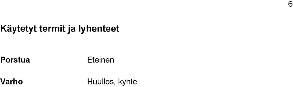lyhenteet