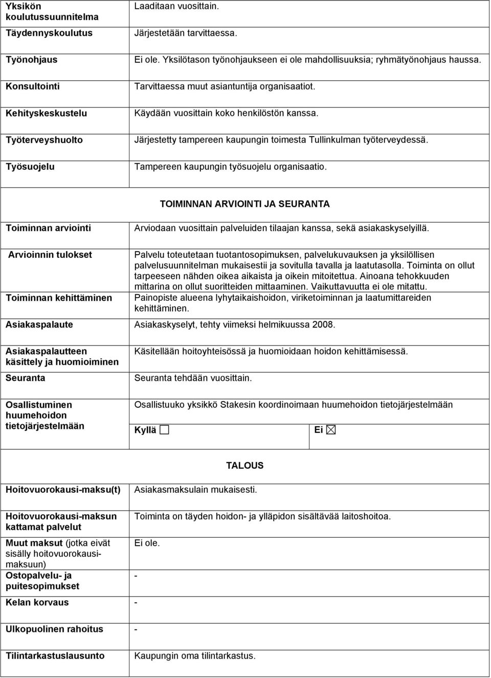 Järjestetty tampereen kaupungin toimesta Tullinkulman työterveydessä. Tampereen kaupungin työsuojelu organisaatio.