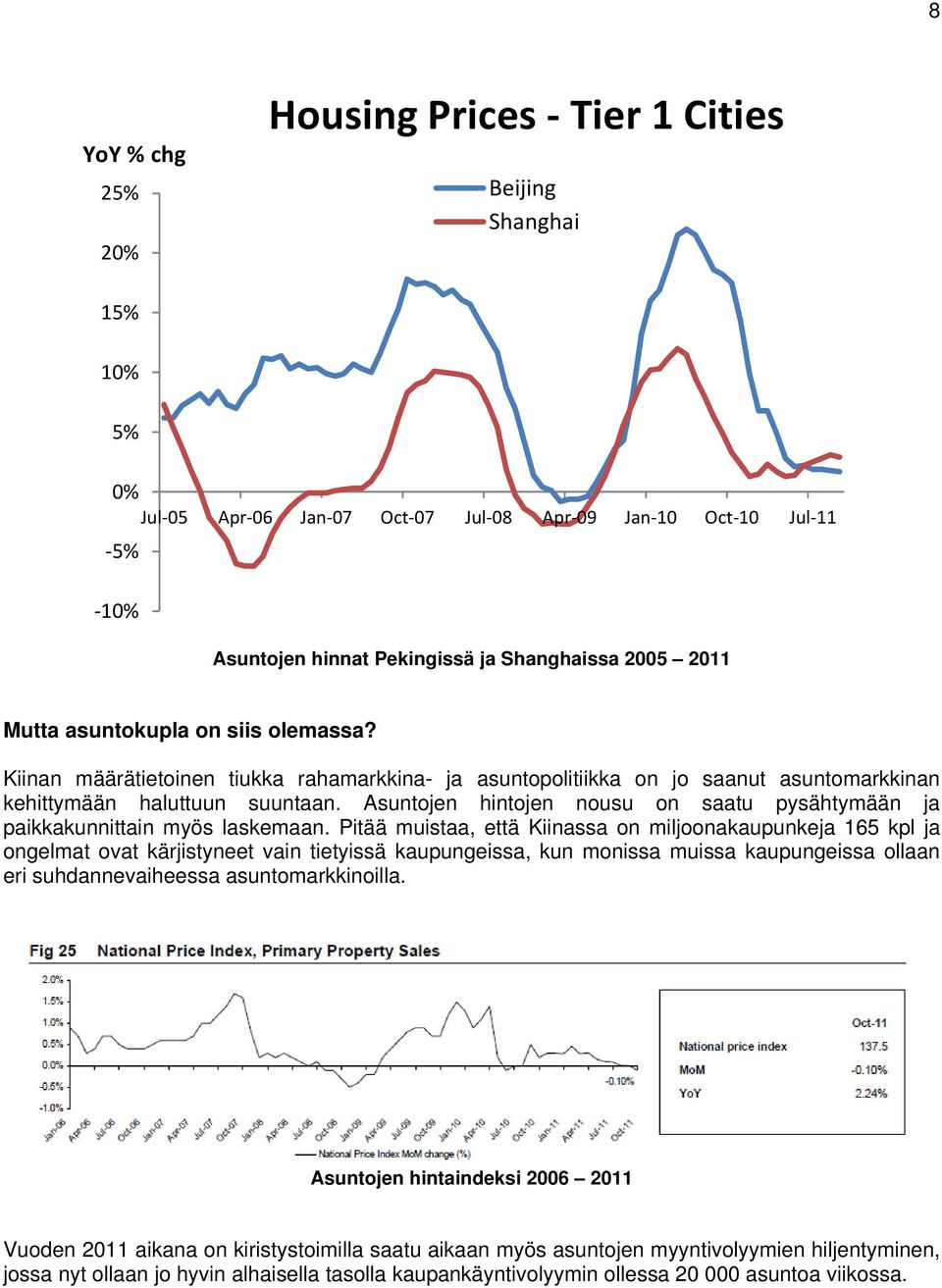 Asuntojen hintojen nousu on saatu pysähtymään ja paikkakunnittain myös laskemaan.