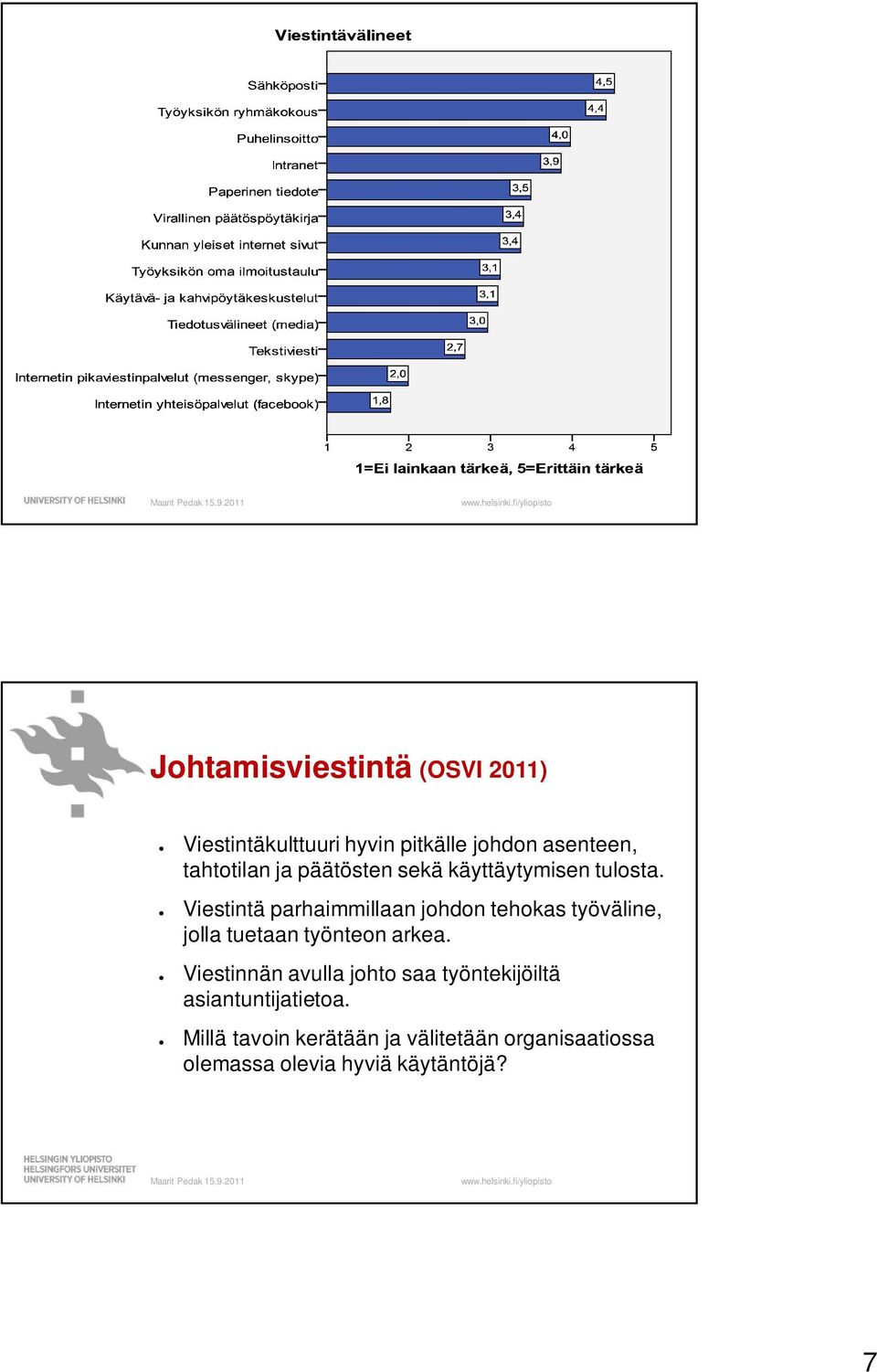 Viestintä parhaimmillaan johdon tehokas työväline, jolla tuetaan työnteon arkea.