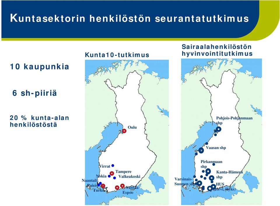 Oulu Pohjois-Pohjanmaan shp Vaasan shp Virrat Nokia Naantali Raisio Turku Tampere