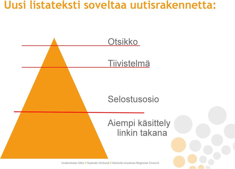 Tiivistelmä Selostusosio