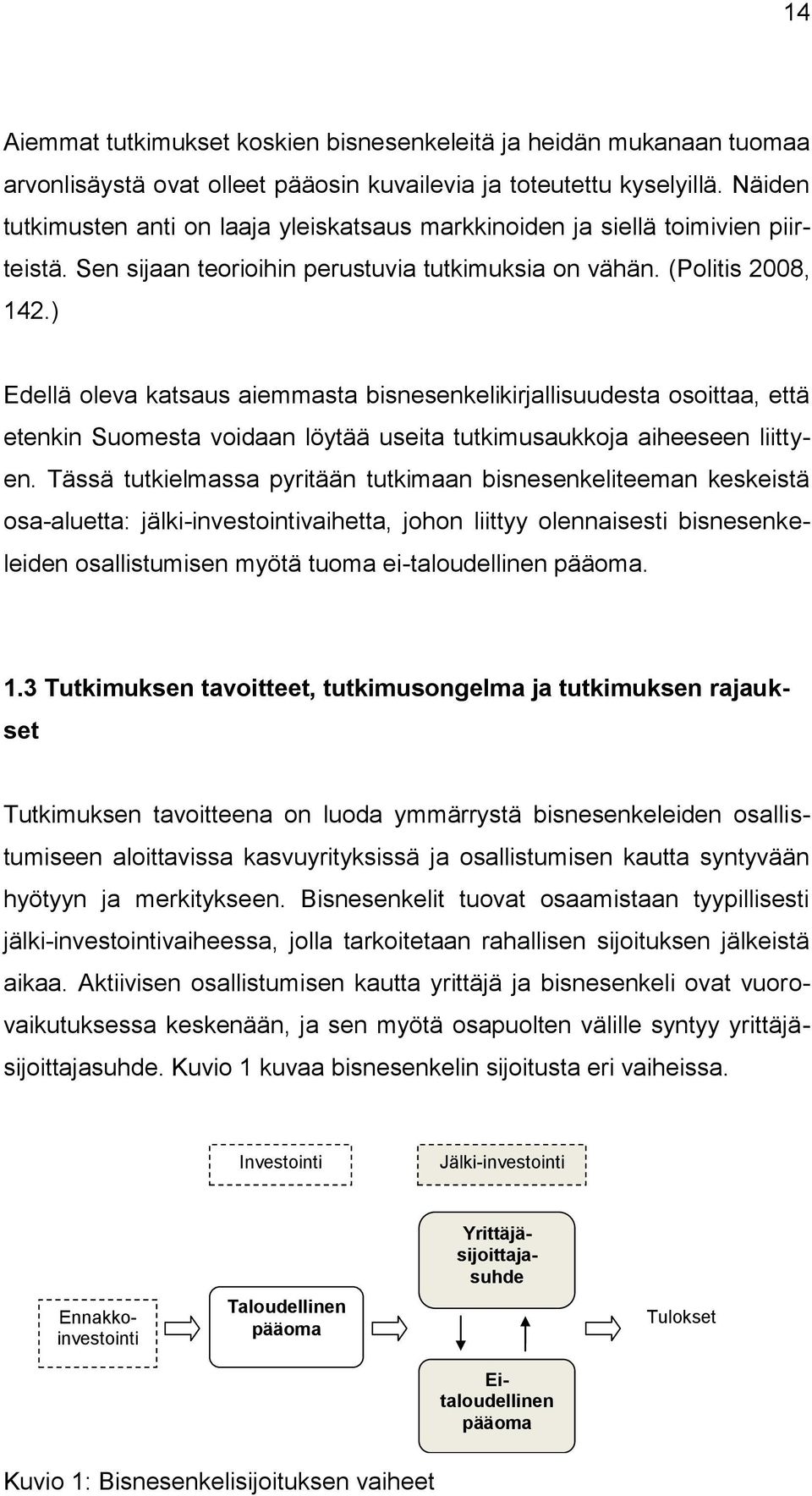 ) Edellä oleva katsaus aiemmasta bisnesenkelikirjallisuudesta osoittaa, että etenkin Suomesta voidaan löytää useita tutkimusaukkoja aiheeseen liittyen.