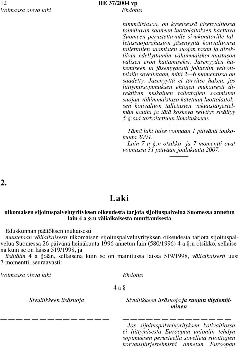 Jäsenyyden hakemiseen ja jäsenyydestä johtuviin velvoitteisiin sovelletaan, mitä 2 6 momentissa on säädetty.