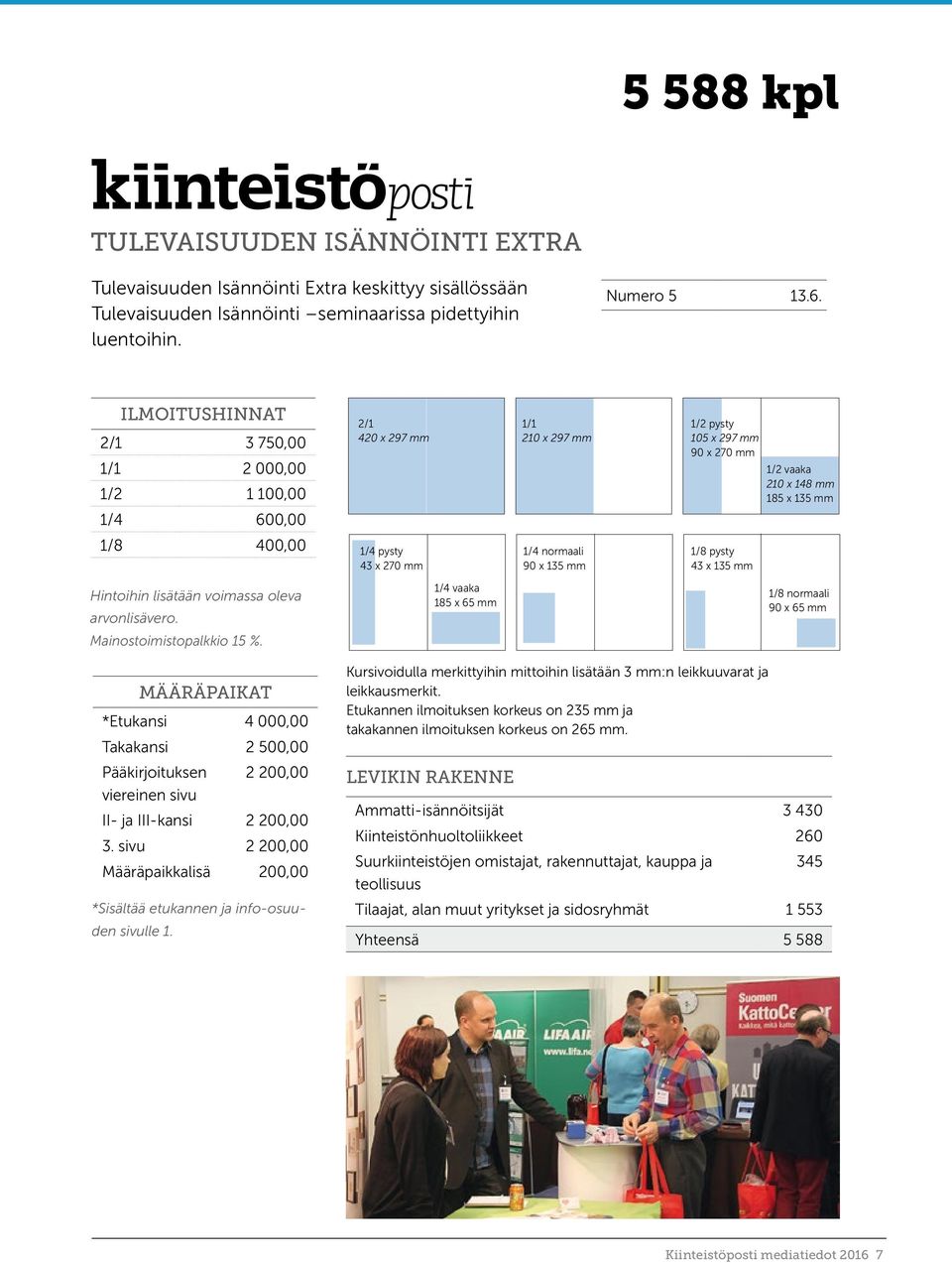 mm 1/4 normaali 90 x 135 mm 1/8 pysty 43 x 135 mm Hintoihin lisätään voimassa oleva arvonlisävero. Mainostoimistopalkkio 15 %.