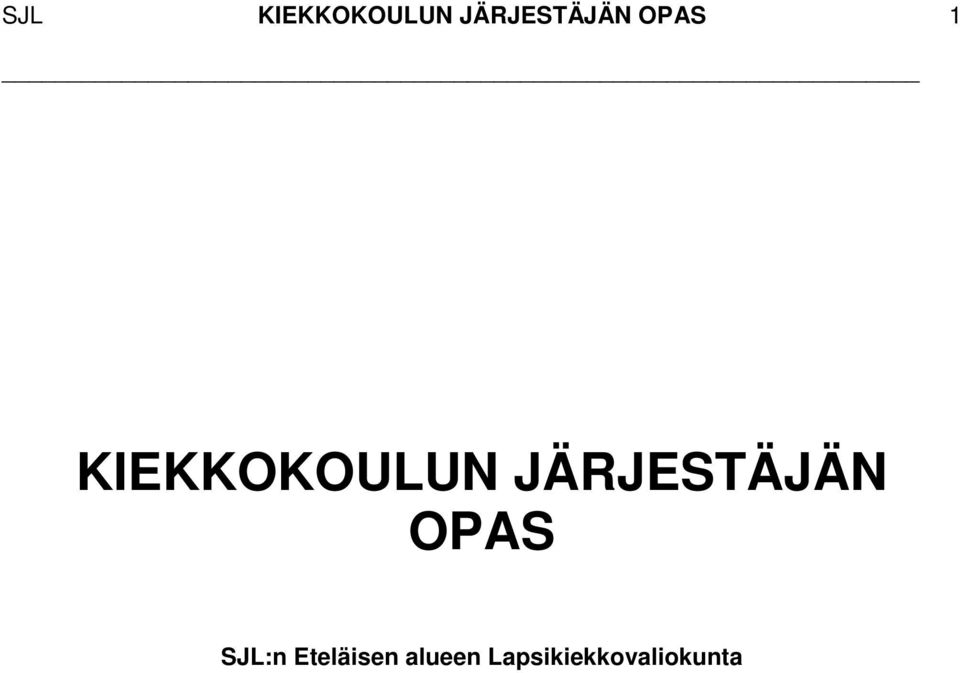 SJL:n Eteläisen