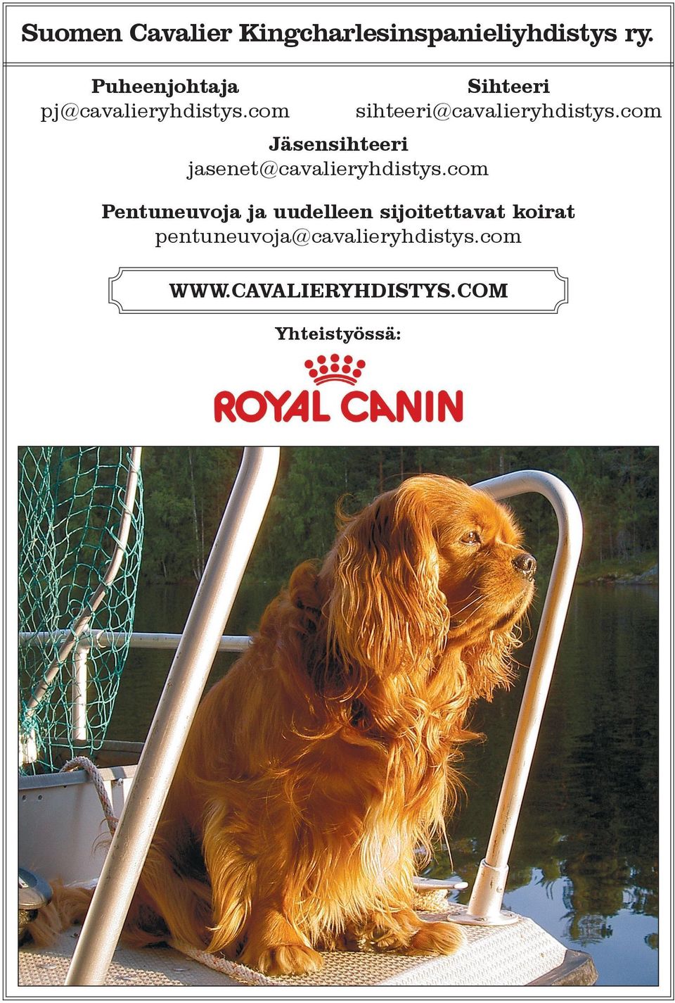 com Jäsensihteeri jasenet@cavalieryhdistys.