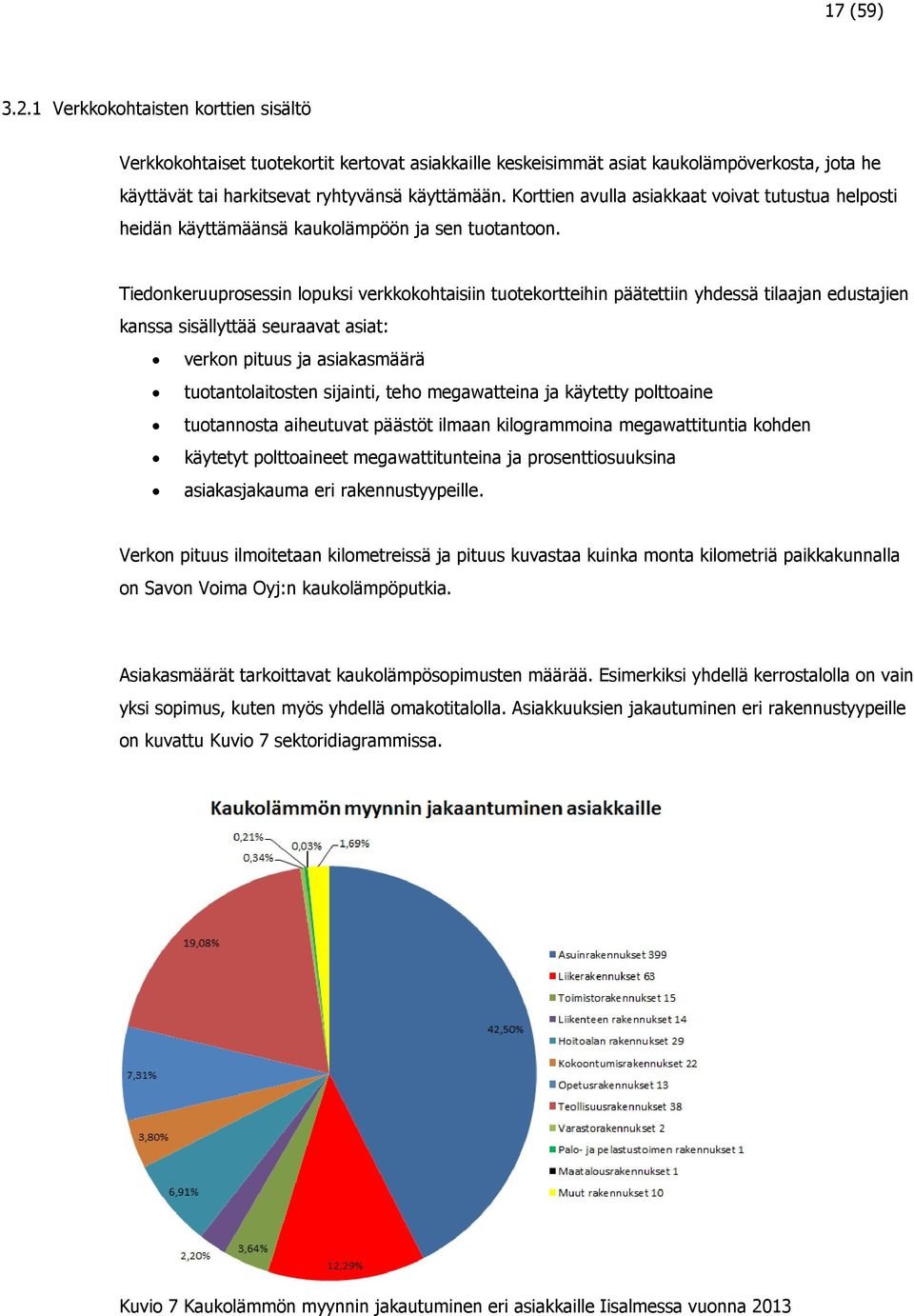 Tiedonkeruuprosessin lopuksi verkkokohtaisiin tuotekortteihin päätettiin yhdessä tilaajan edustajien kanssa sisällyttää seuraavat asiat: verkon pituus ja asiakasmäärä tuotantolaitosten sijainti, teho