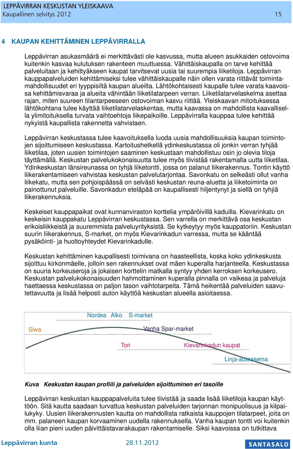 Leppävirran kauppapalveluiden kehittämiseksi tulee vähittäiskaupalle näin ollen varata riittävät toimintamahdollisuudet eri tyyppisiltä kaupan alueilta.