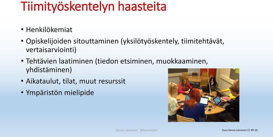 Tehtävien laatiminen (tiedon etsiminen, muokkaaminen, yhdistäminen)