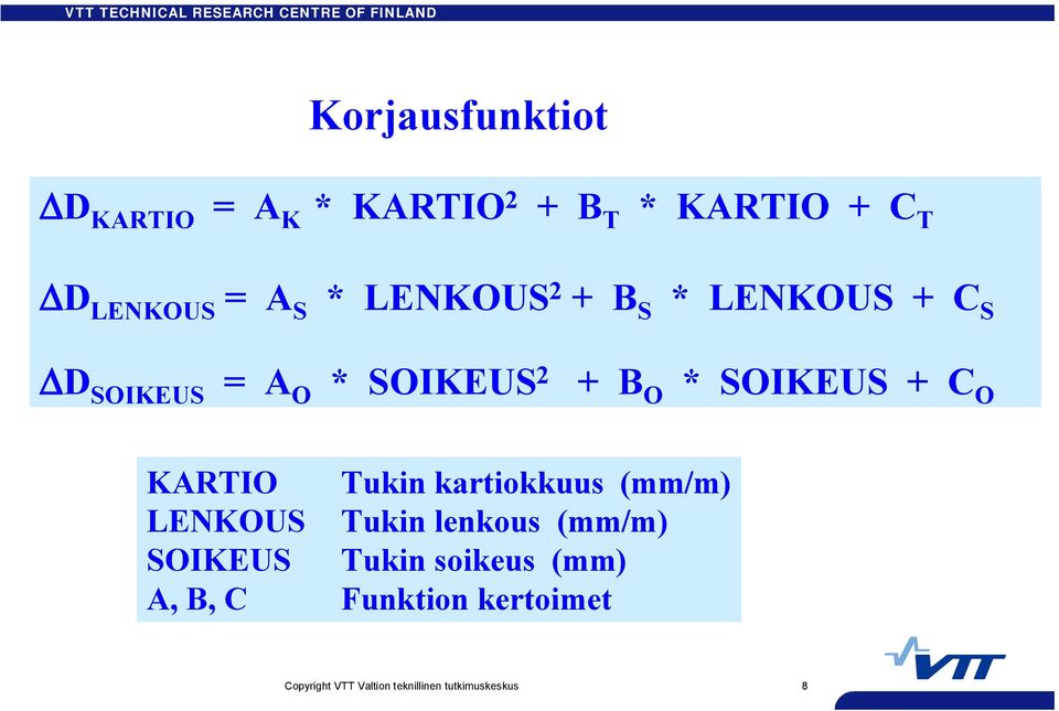 SOIKEUS + B O * SOIKEUS + C O KARTIO Tukin kartiokkuus (mm/m)