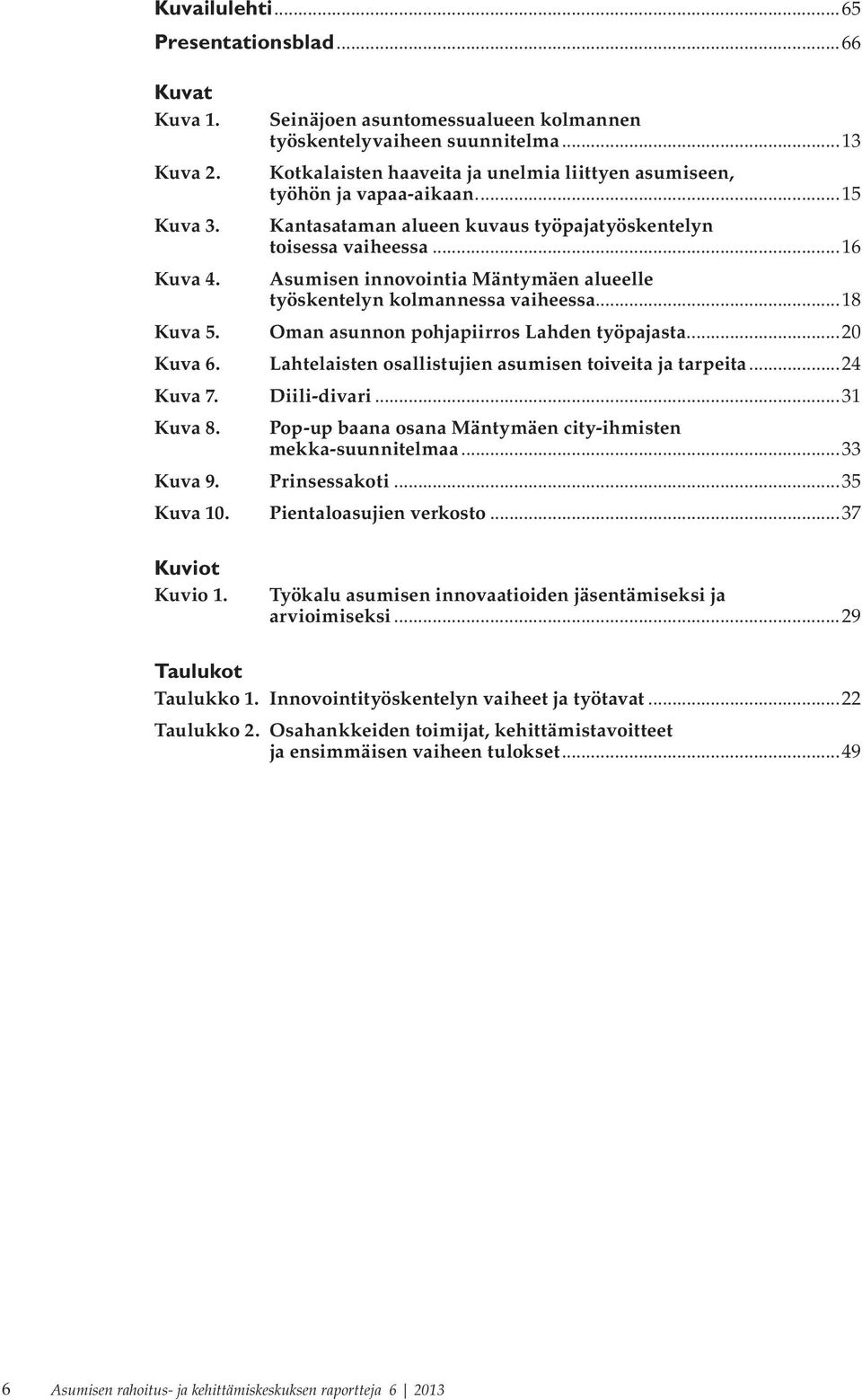 ..15 Kantasataman alueen kuvaus työpajatyöskentelyn toisessa vaiheessa...16 Asumisen innovointia Mäntymäen alueelle työskentelyn kolmannessa vaiheessa...18 Oman asunnon pohjapiirros Lahden työpajasta.