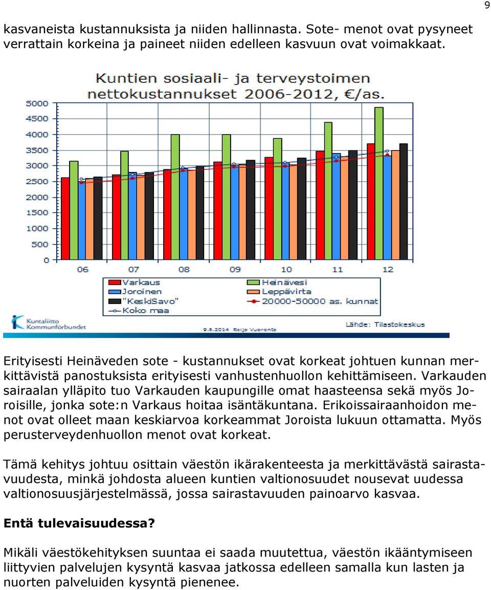 Varkauden sairaalan ylläpito tuo Varkauden kaupungille omat haasteensa sekä myös Joroisille, jonka sote:n Varkaus hoitaa isäntäkuntana.