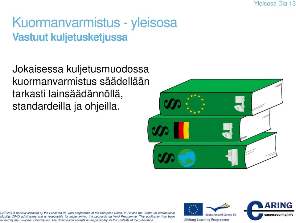 kuljetusmuodossa kuormanvarmistus säädellään