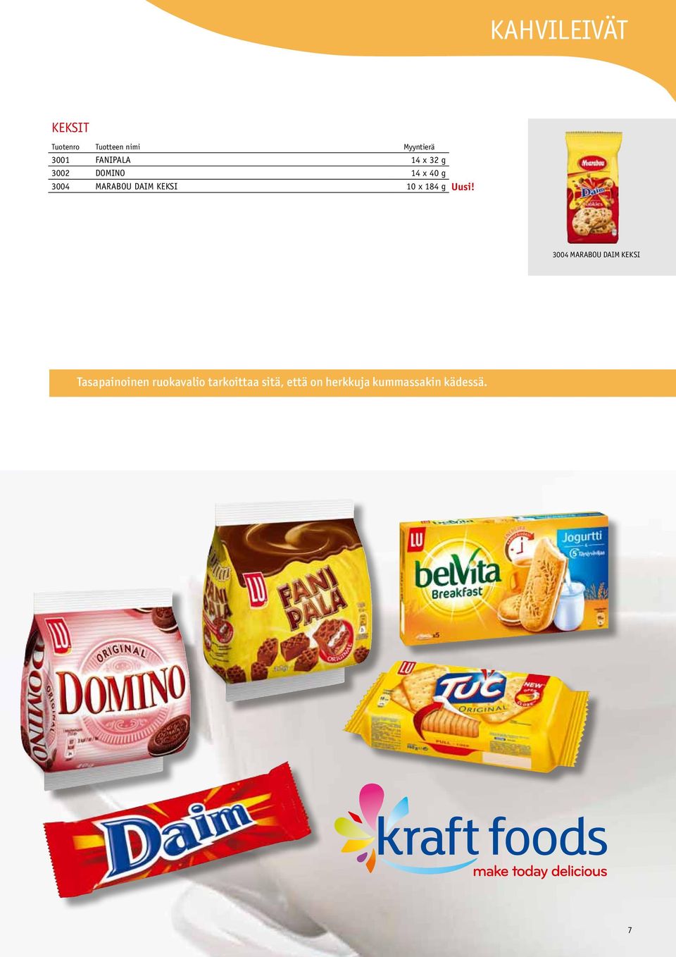 3004 Marabou Daim keksi Tasapainoinen ruokavalio