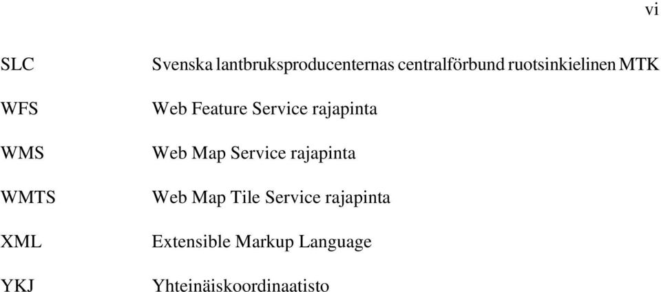 MTK Web Feature Service rajapinta Web Map Service