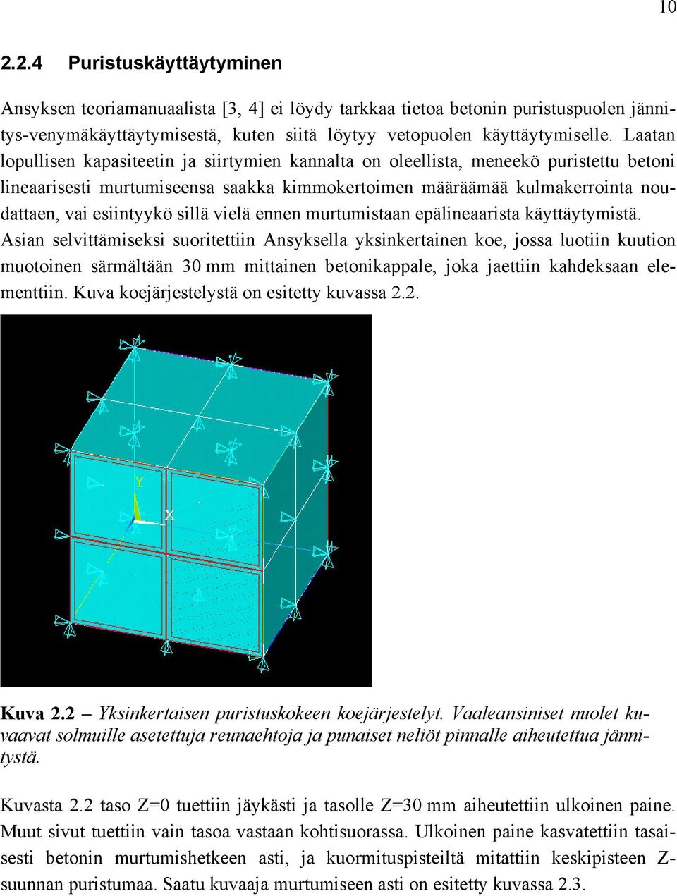 sillä vielä ennen murtumistaan epälineaarista käyttäytymistä.