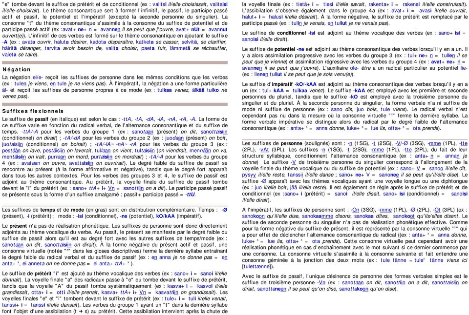 La csne "t" du thème csantique s'assimile à la csne du suffixe de pottiel de participe passé actif (ex :avat+ne+n = avann il se peut que j'ouvre, avat+nut = ouvert(e)).