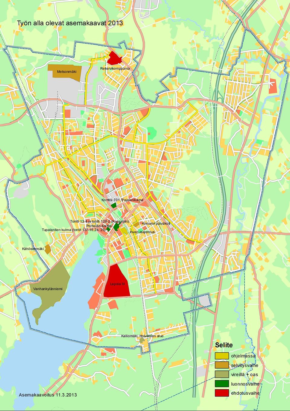 137-16,24, 25) Invan laajennus Kähösenmäki Vanhankylänniemi Lepola III Kalliomäki, Holvikiven