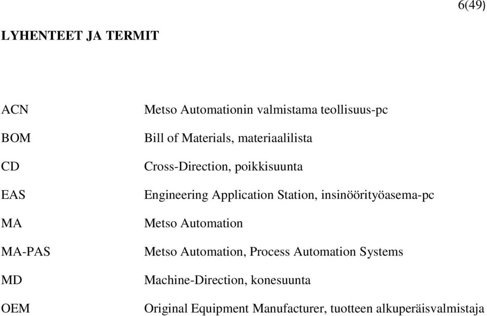 Application Station, insinöörityöasema-pc Metso Automation Metso Automation, Process