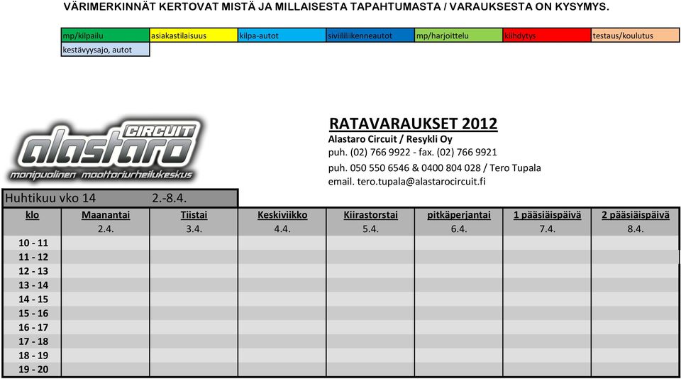 kestävyysajo, autot Huhtikuu vko 14 