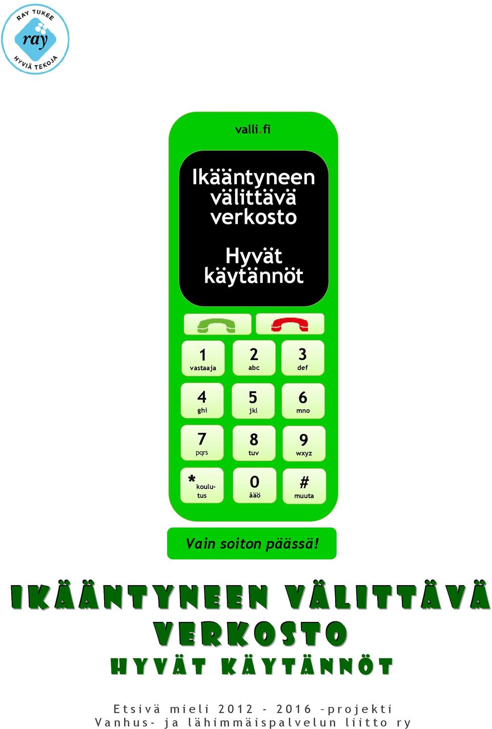7 pqrs 8 tuv 9 wxyz *koulutus 0 åäö # muuta Vain soiton päässä!