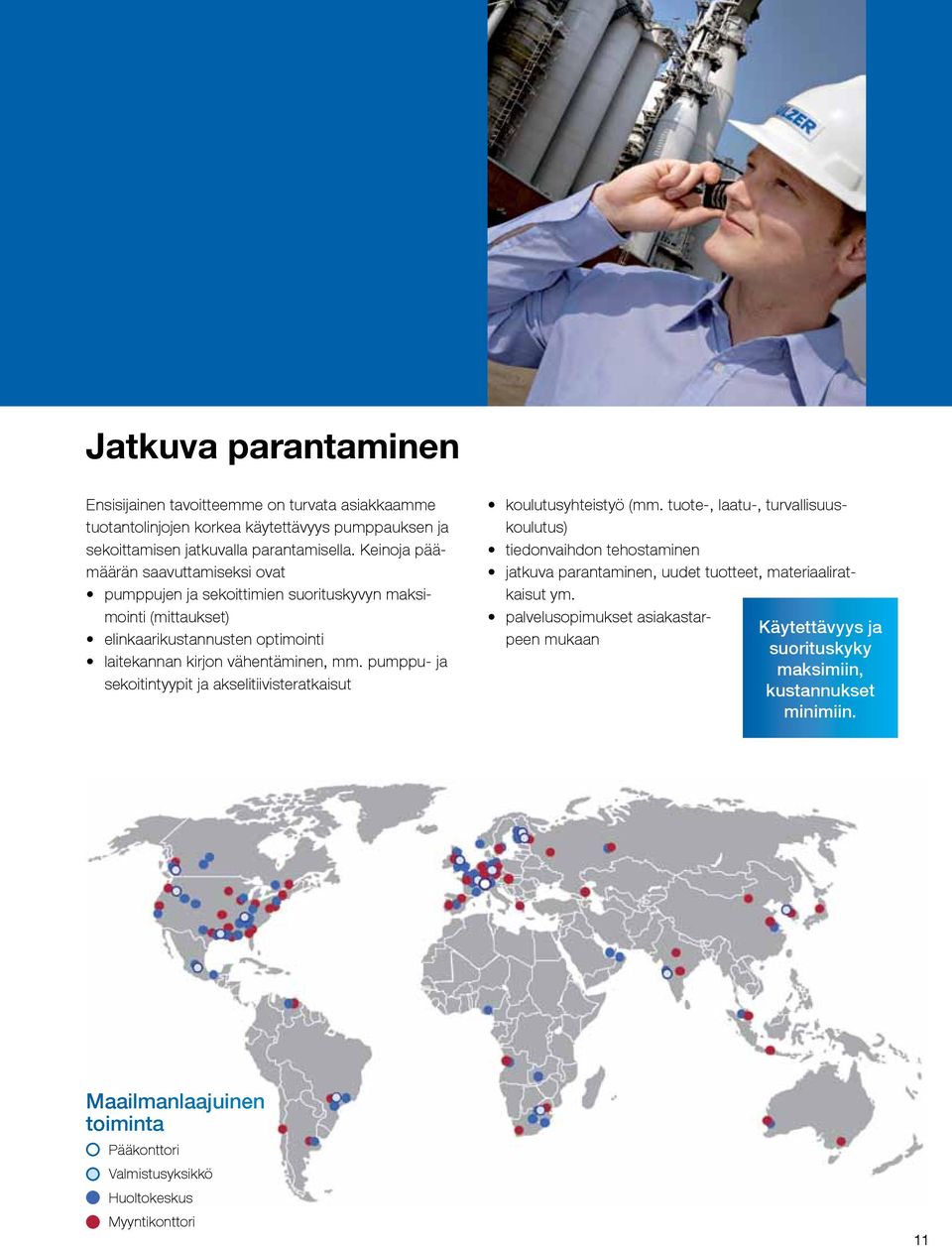 pumppu- ja sekoitintyypit ja akselitiivisteratkaisut koulutusyhteistyö (mm.