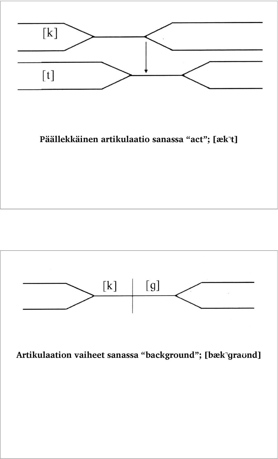 ; [æk%t] Artikulaation