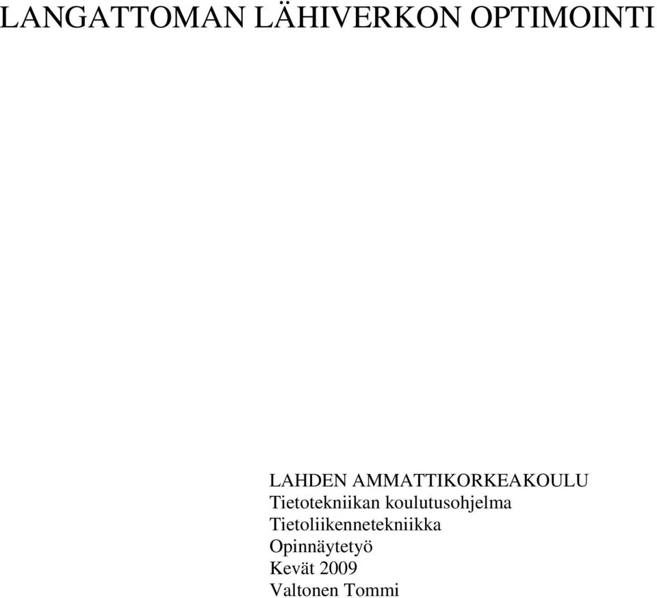 Tietotekniikan koulutusohjelma