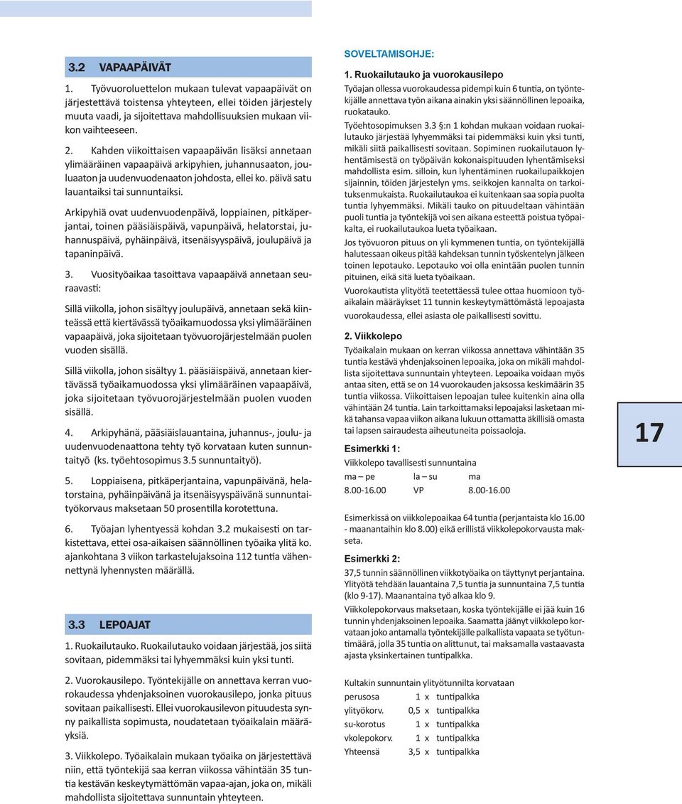 Arkipyhiä ovat uudenvuodenpäivä, loppiainen, pitkäperjantai, toinen pääsiäispäivä, vapunpäivä, helatorstai, juhannuspäivä, pyhäinpäivä, itsenäisyyspäivä, joulupäivä ja tapaninpäivä. 3.