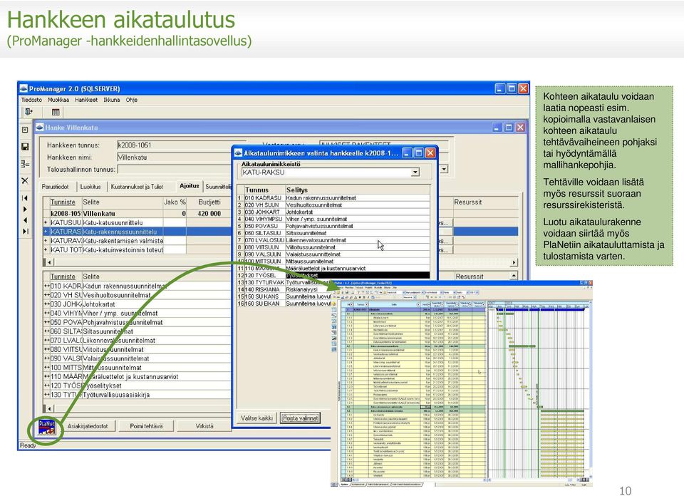 hyödyntämällä mallihankepohjia.