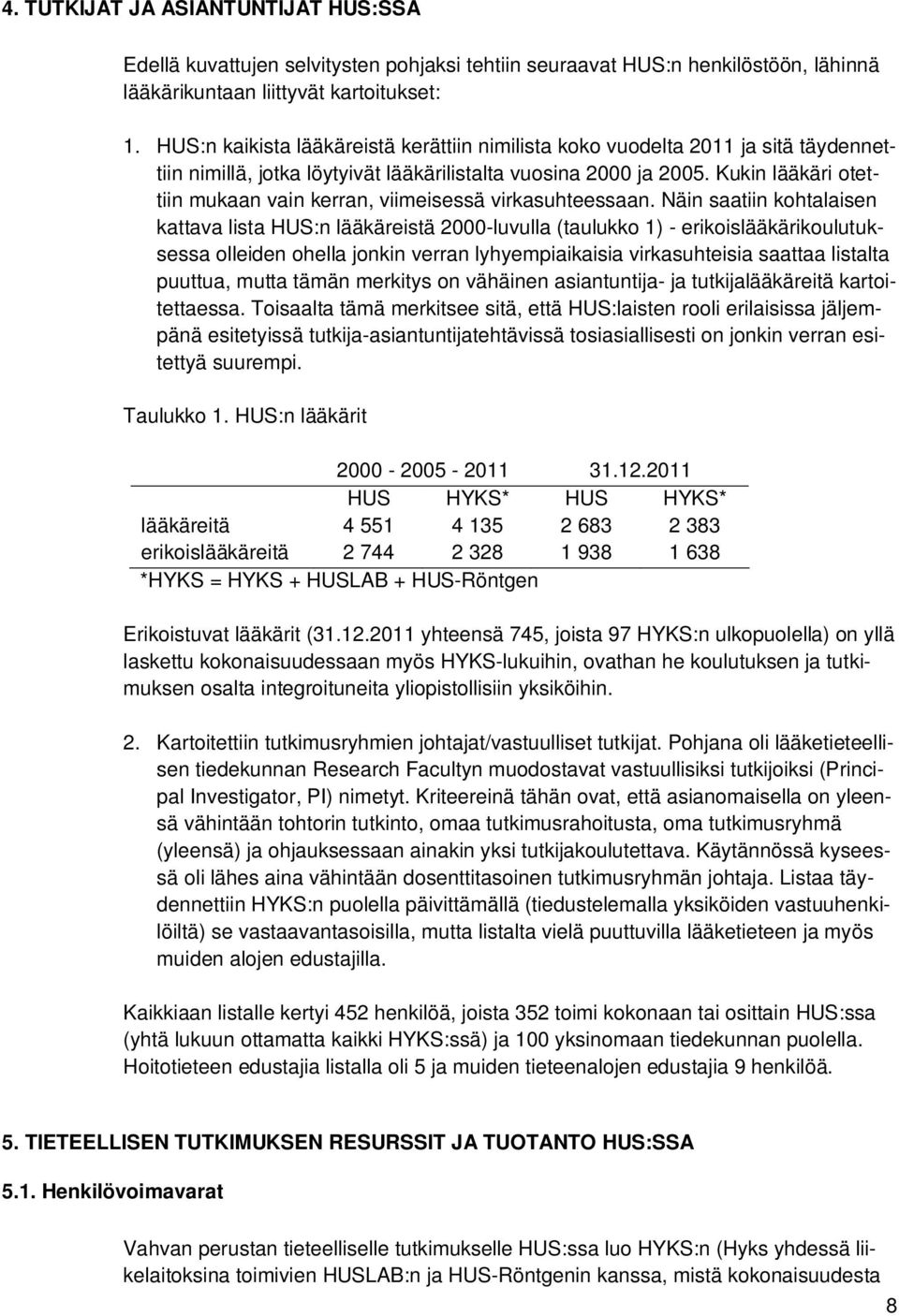 Kukin lääkäri otettiin mukaan vain kerran, viimeisessä virkasuhteessaan.