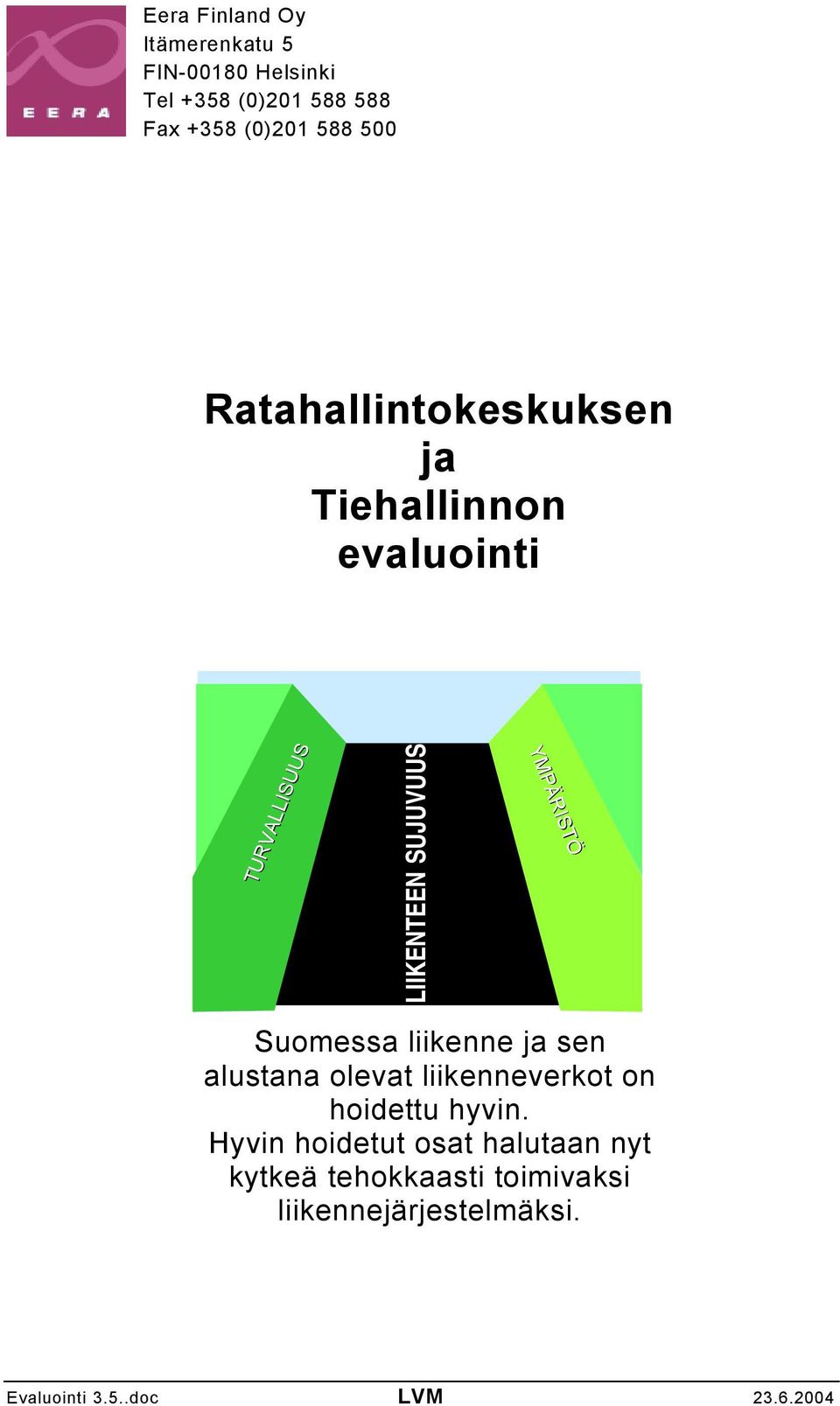 SUJUVUUS YMPÄRISTÖ YMPÄRISTÖ Suomessa liikenne ja sen alustana olevat liikenneverkot on