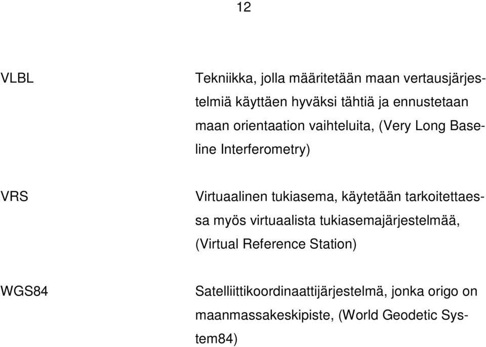 tukiasema, käytetään tarkoitettaessa myös virtuaalista tukiasemajärjestelmää, (Virtual Reference