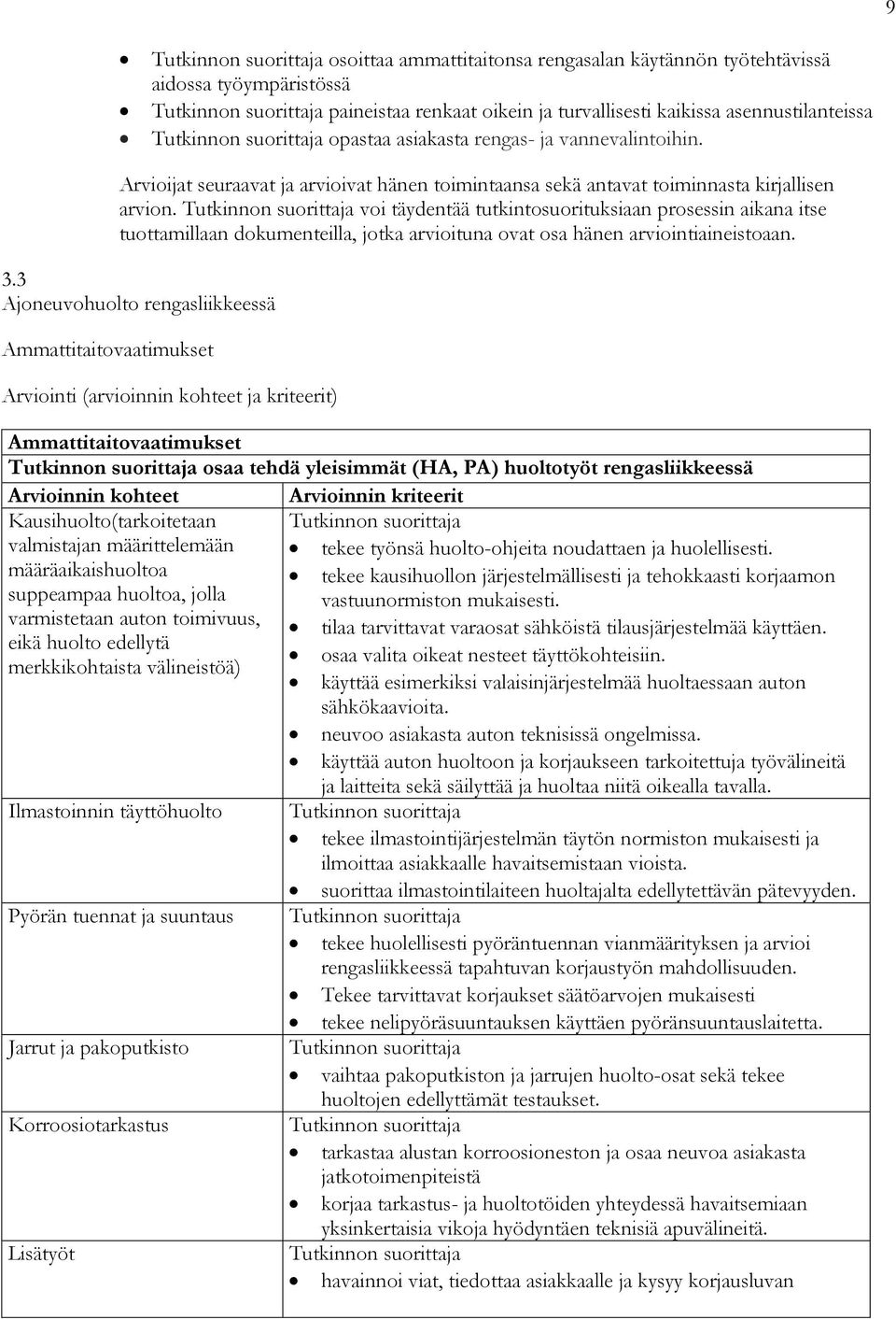 voi täydentää tutkintosuorituksiaan prosessin aikana itse tuottamillaan dokumenteilla, jotka arvioituna ovat osa hänen arviointiaineistoaan. 3.