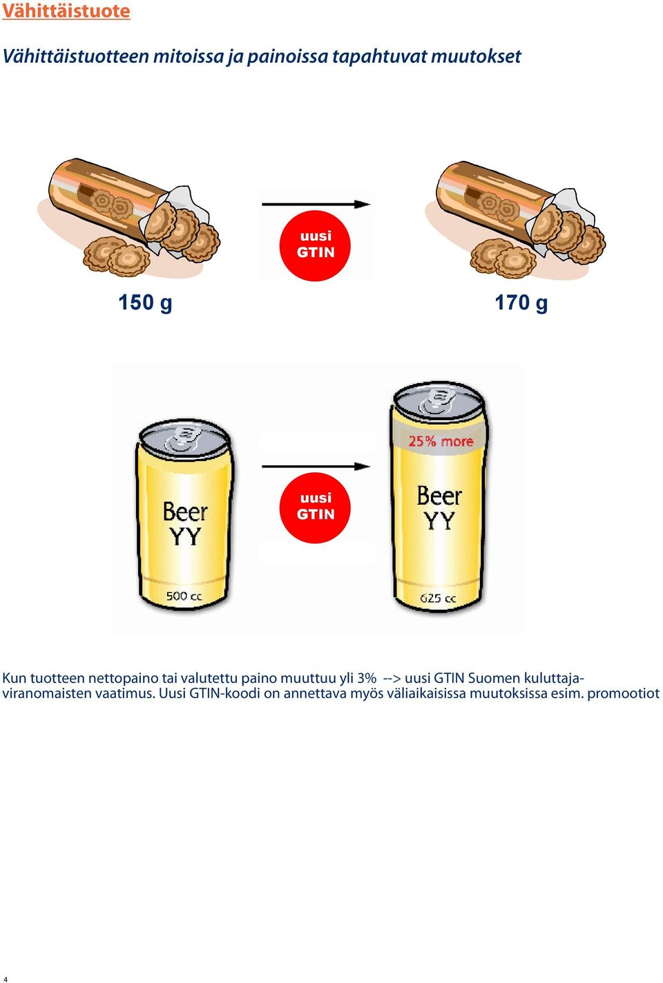 muuttuu yli 3% --> Suomen kuluttajaviranomaisten vaatimus.