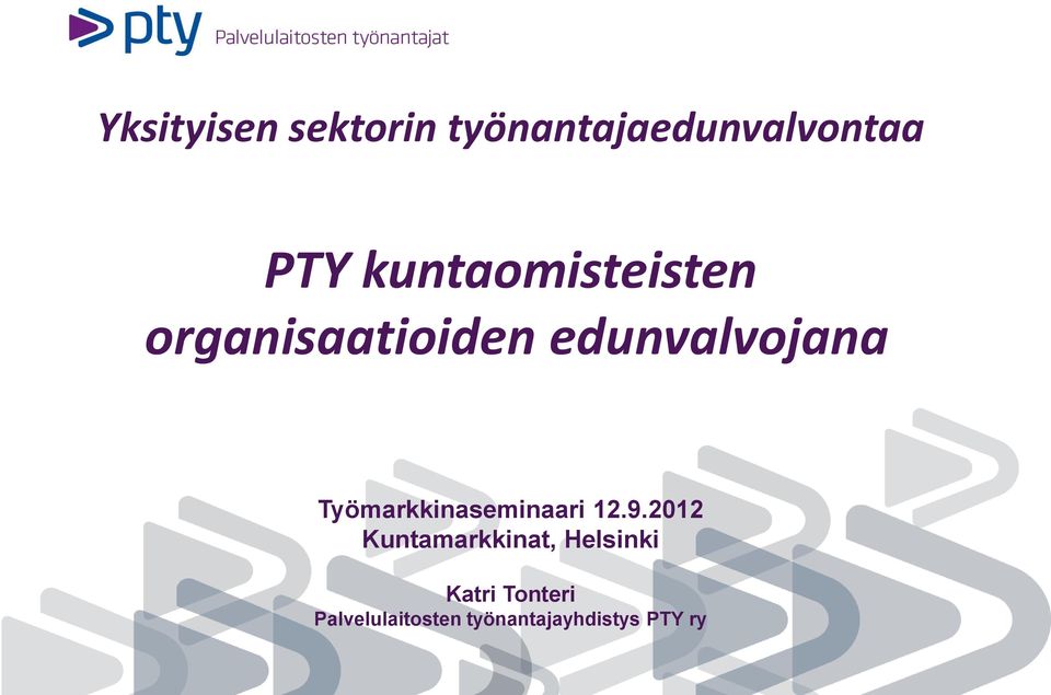 Työmarkkinaseminaari 12.9.