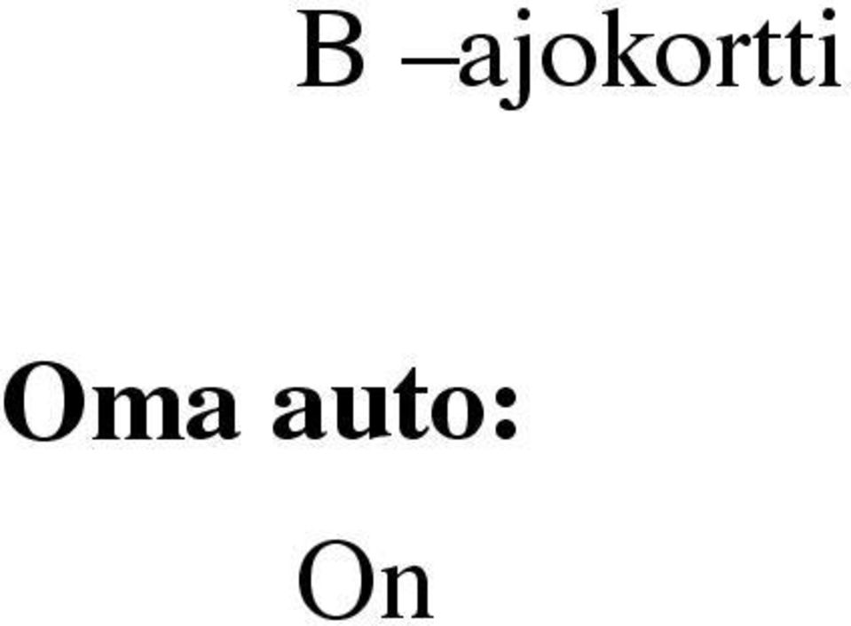 Oma auto: